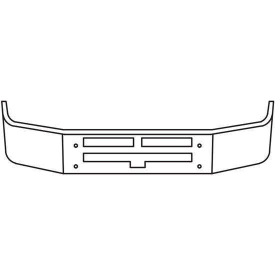 18 Inch 304 SS SBA Bumper W/ Vent Holes For Kenworth T600 1987 - Current