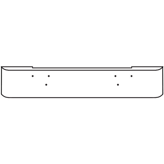 18 Inch Bumper W/ Mounting Holes For Mack MH COE, Superliner II 1989 - 1987
