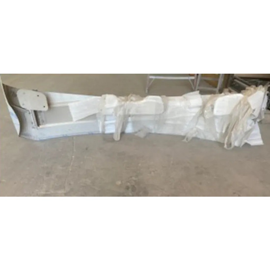 BLEMISHED: CSM 17.5 Inch 304 Stainless Steel Curve Drop Visor For Kenworth T680, T880 & W990