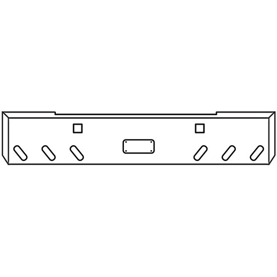 22 Inch SS American Eagle Ends Style Bumper 6 Inch Sides Boltless W/ Tow  & 6 Oval Light Holes For Kenworth W900B, W900L