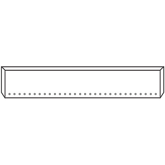 22 Inch Chrome Texas Boxed End Bumper Blind Mount W/ 30 - 3/4 Inch Bulkhead & End Light Holes For Kenworth W900B, W900L