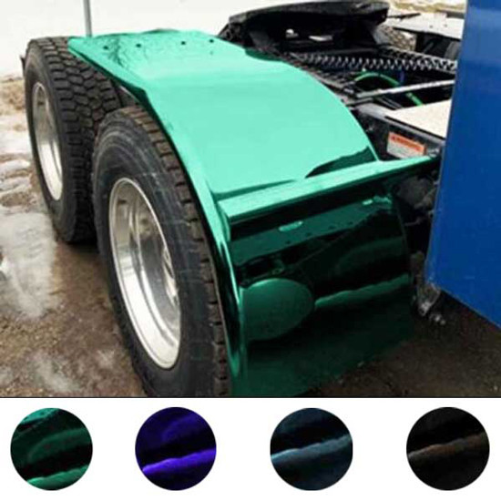 72 Inch Smoke & Mirror Smooth Half Fender With 41 Inch Drop 16 Gauge