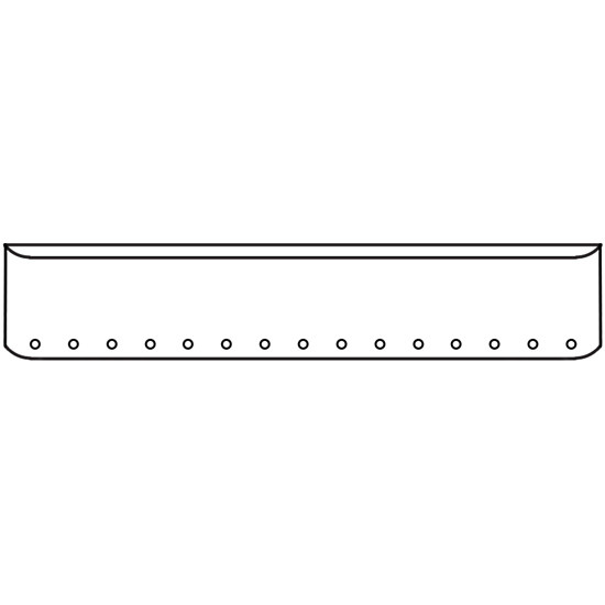 18 Inch Blind Mount USX Bumper With Rolled Ends & 15 Rnd 2 Inch light Holes By Valley Chrome For Freightliner, Peterbilt & Western Star