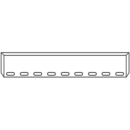 20 Inch Texas Blind Mount Stainless Steel Bumper With Boxed Ends & 9 Oval Light Holes By Valley Chrome For Freightliner, Kenworth & Peterbilt
