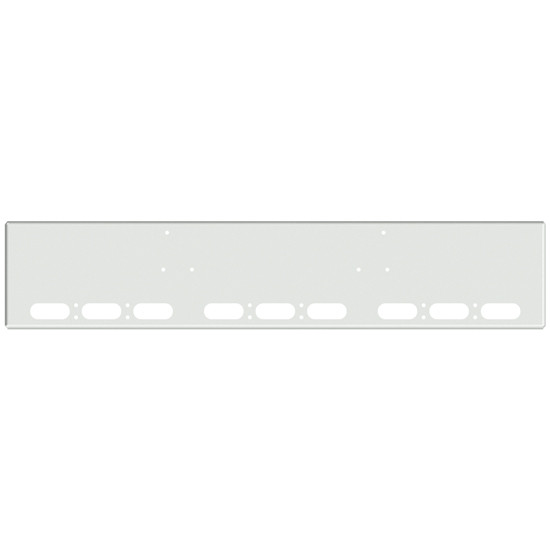 18 Inch Texas Chrome Bumper W/ Boxed Ends - 2 Triple Light JJ Bars & 2 Inch Rnd Light Holes By Valley Chrome For Peterbilt 357 378 379