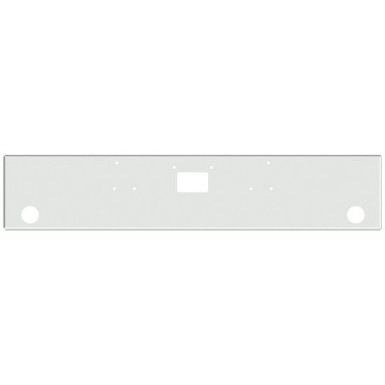 18 Inch American Eagle Stainless Bumper W/ Tow & 2 Rnd 4 Inch Light Holes By Valley Chrome For Peterbilt 357 378 379
