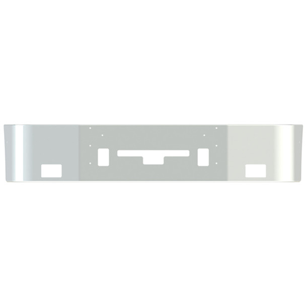 Freightliner Columbia & Century SBA Bumper W/ Tow, Vent & Fog Light Holes, 14 Inch Chrome