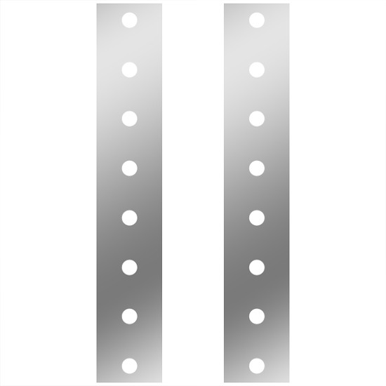 25.5 Inch 304 Stainless Steel Front Air Cleaner Light Boxes W/ Single Plug & Rnd 3/4 Inch FX Light Holes For Peterbilt 589