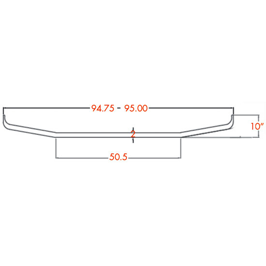 18 Inch Chrome Bumper W/ Tow Holes By Valley Chrome For Peterbilt 377 SFA 1988-1991