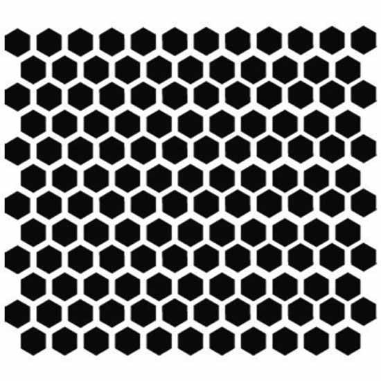 Stainless Steel Punched Grille Insert W/ Hexagon Shaped Cutouts For Peterbilt 579