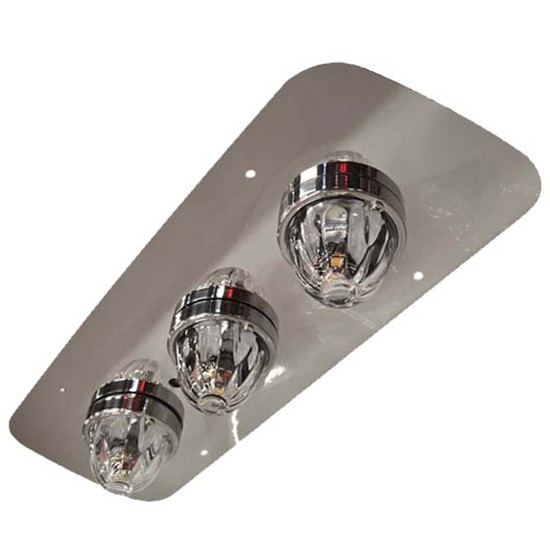 Sleeper Bracket With 3 Watermelon Style Light Holes For 63 Inch Ultracab Peterbilt Sleeper