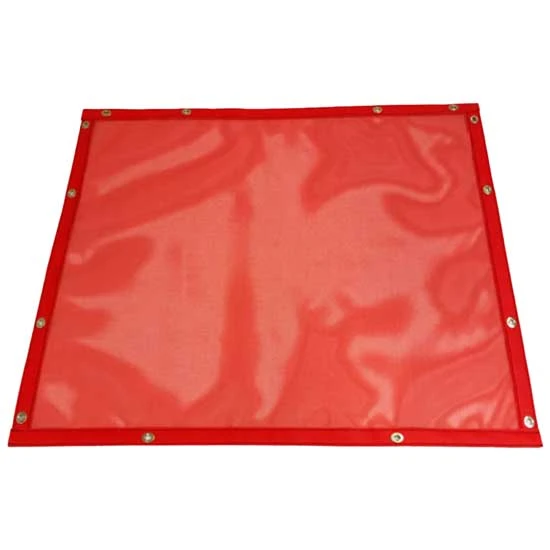 Plain Mesh Red Bug Screen With Vinyl Trim For Kenworth W900L