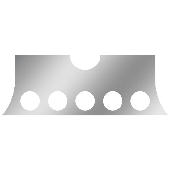 Valley Chrome Lower Rear Cross Member Filler Panel With 5 Round 4 Inch Light Holes