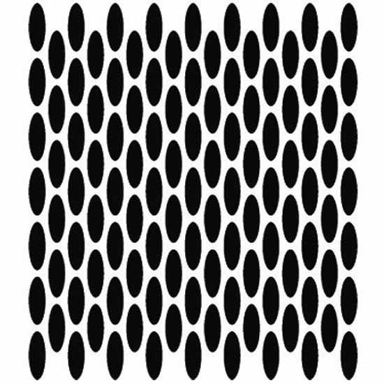 Stainless Steel Punched Grille Insert W/ Vertical Oval Cutouts For Peterbilt 579