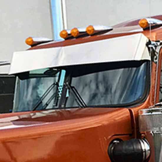 11 To 9 Inch SS Forward Bowtie Blind Mount Visor For Kenworth W900L 1994-2024
