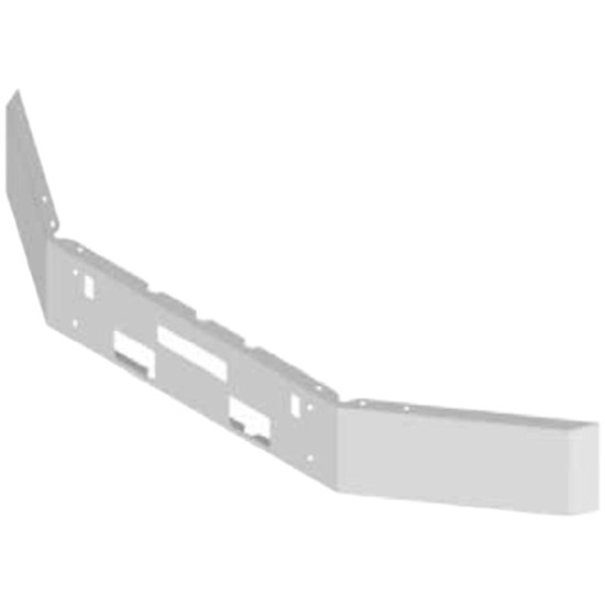 12 Inch Chrome Break Back Bumper W/ Tow Holes For Freightliner FLD112SD SBA 1988- 2005