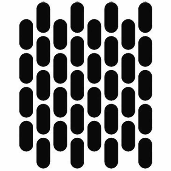 304 Stainless Steel Punched Grille Insert W/ Vertical 5/16 Inch Oblong Cutouts For Peterbilt 579