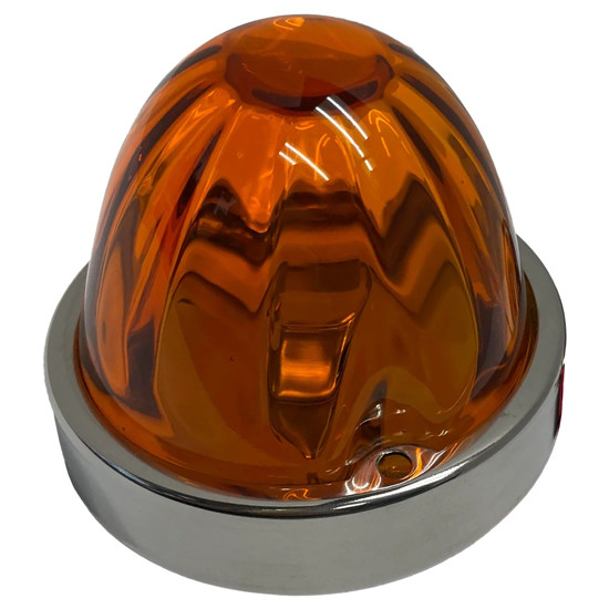 Sealed Amber Glass Watermelon 1157 Light Kit 2 Wire