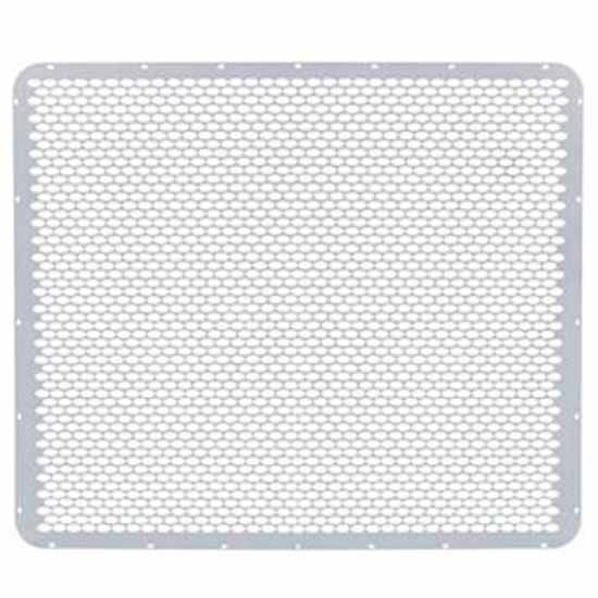 Stainless Steel Long Nose Grille W/ Alternating Oval Hole Cutouts For Peterbilt 379 Extended Hood