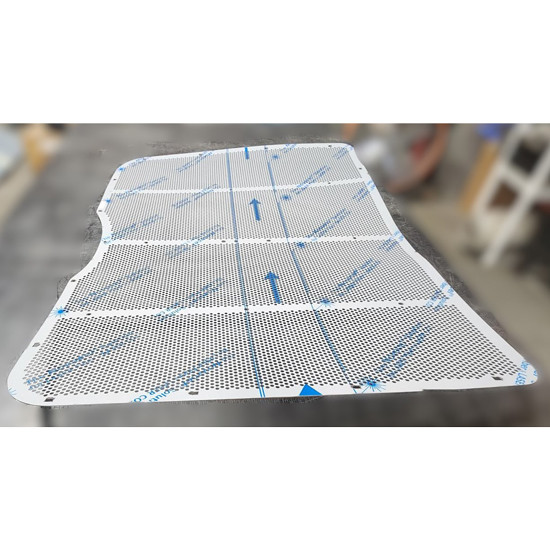 BLEMISHED: Stainless Steel Punched Grille Insert With 1/4 Inch Circles-Peterbilt 386 2006-2015