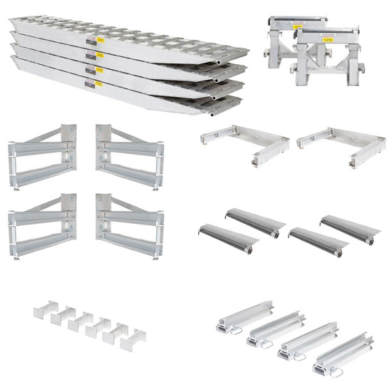 2 Bunk Load Leveler / 4 Ramp Master Kit for 18 Inch Step Deck Trailers - 23,500 lb. Cap