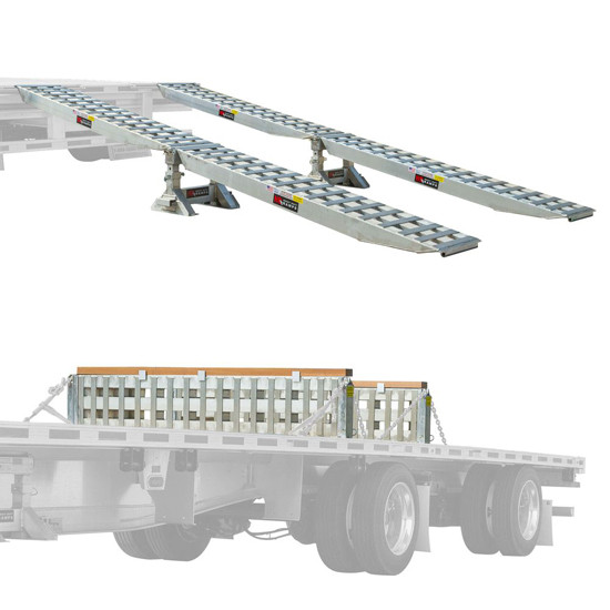 2 Bunk Load Leveler / 4 Ramp Master Kit for 18 Inch Step Deck Trailers - 23,500 lb. Cap