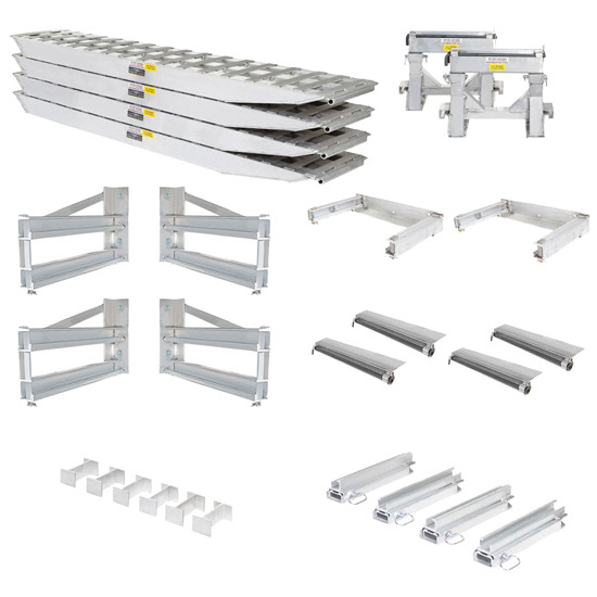 2 Bunk Load Leveler / 4 Ramp Master Kit for 20 Inch Step Deck Trailers - 23,500 lb. Cap