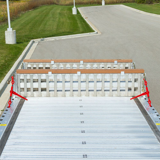 Aluminum 2 Bunk Load Leveler / 2 Ramp System for 20 Inch Step Deck Trailers - 23, 500 lb. Cap