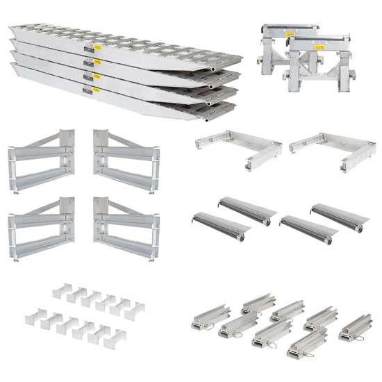 4 Bunk Load Leveler / 4 Ramp Master Kit for 18 Inch Step Deck Trailers - 23,500 lb. Cap