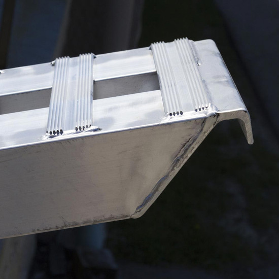 10 ft X 16 Inch Heavy Equipment Loading Ramps Hook End, Stub Foot - 10,000 lb. Per Axle