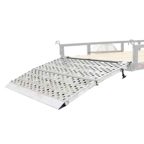 48 X 57 Inch Heavy-Duty Bi-Fold Aluminum Trailer Ramps 48 X 57 Inch Heavy-Duty Bi-Fold Aluminum Trailer Ramps