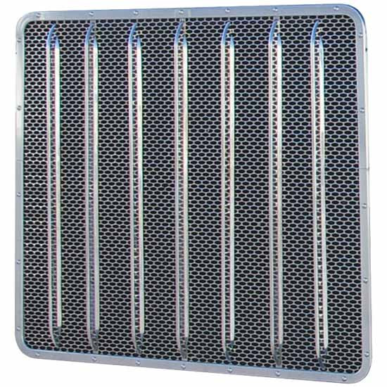 Custom SS Grille Insert With Oval Holes For Peterbilt 379 127 BBC
