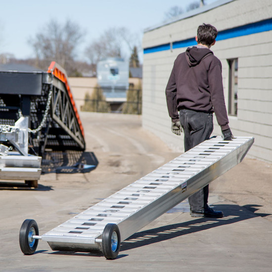 27 Inch Heavy-Duty Loading Dolly Ramp - 220 lb. Cap
