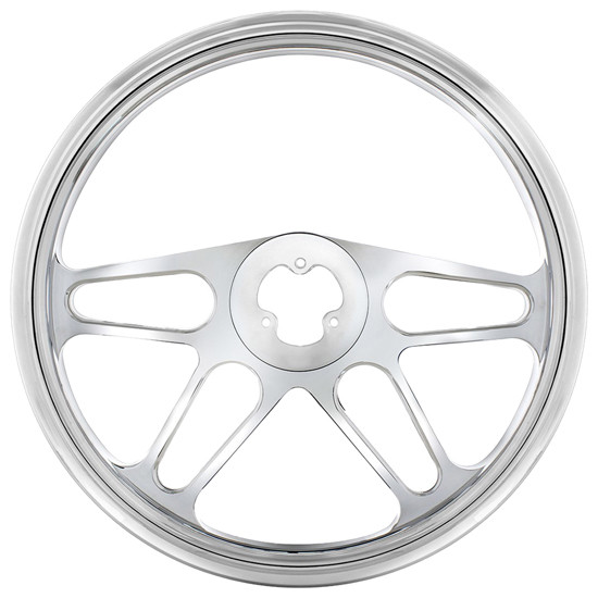 18 Inch Chrome Aluminum 4 Spoke Steering Wheel