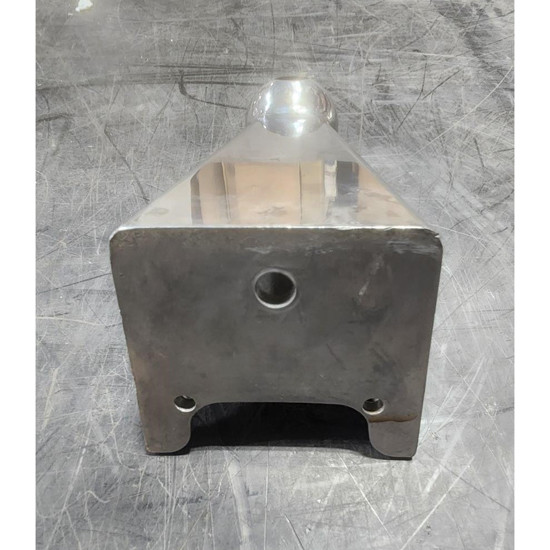 BLEMISHED: Polished Aluminum Mounting Bracket For Dual Square Headlights For Peterbilt 359, 379