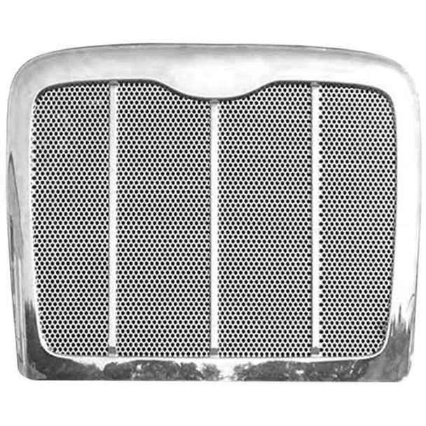 Turnpike Truck Trim Stainless Steel Punched Grille Insert With 1/4 Inch Circles For Peterbilt 386 2006-2015