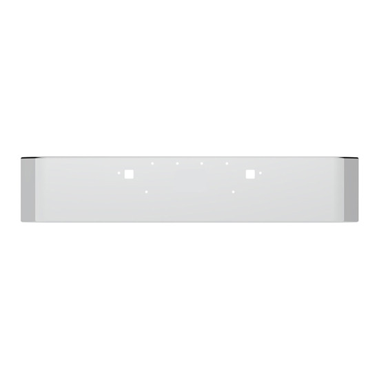18 3/16 Inch SS Clad Aluminum Curved End Bumper For Peterbilt 389 2008-2023