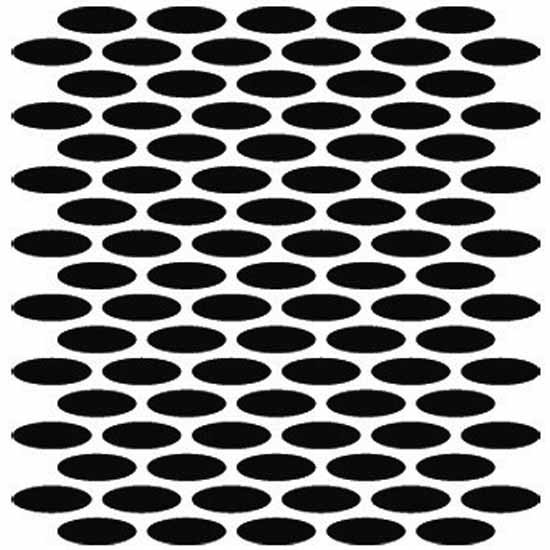 Custom Stainless Steel Punched Grille Insert W/ Horizontal Oval Cutouts For Peterbilt 379 127BBC