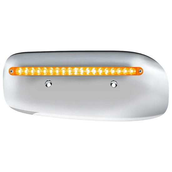 Rear Headlight Housing Cover With Turn Signal LED Light Bar 19 Diode For Peterbilt 389 2008- 2022