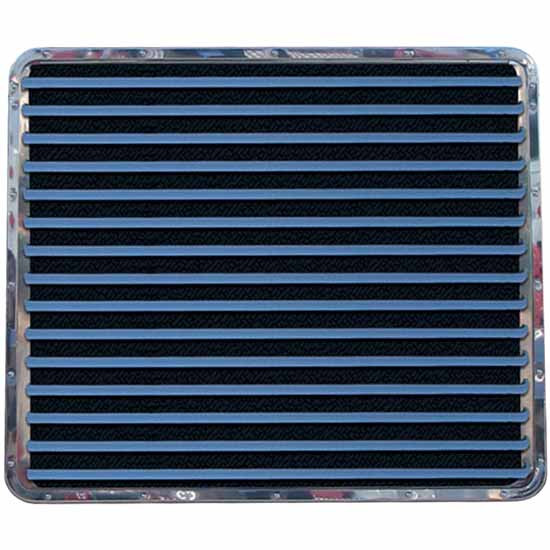 Stainless Steel Louvered Grille W/ 15 Louver Style Bars For Peterbilt 379 119 BBC, 357, 377, 378, 379 & 385