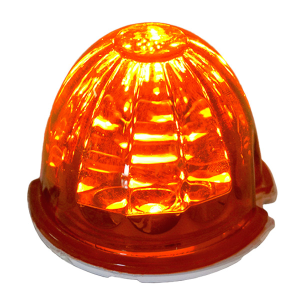 Legendary 3-1/2 Glass Watermelon Dark Amber 3 Wire Dual Function W/O Bezel LED Light