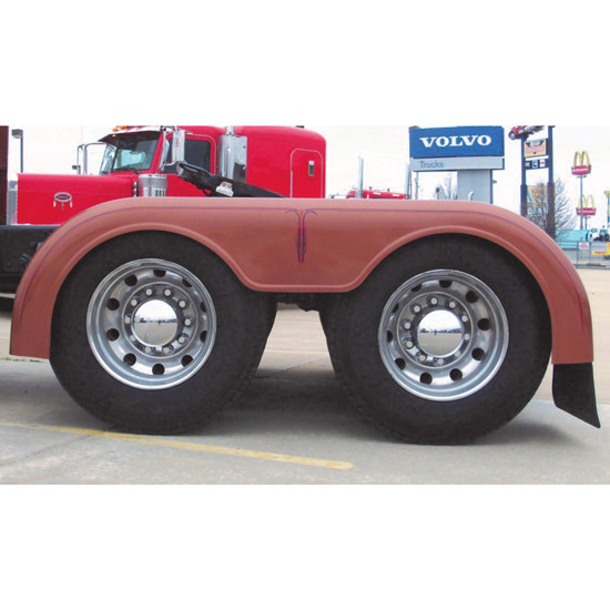 Fiberglass Classic Rear Full Fenders With 6 Inch Side Walls For 52 Axle Spacing - Pair