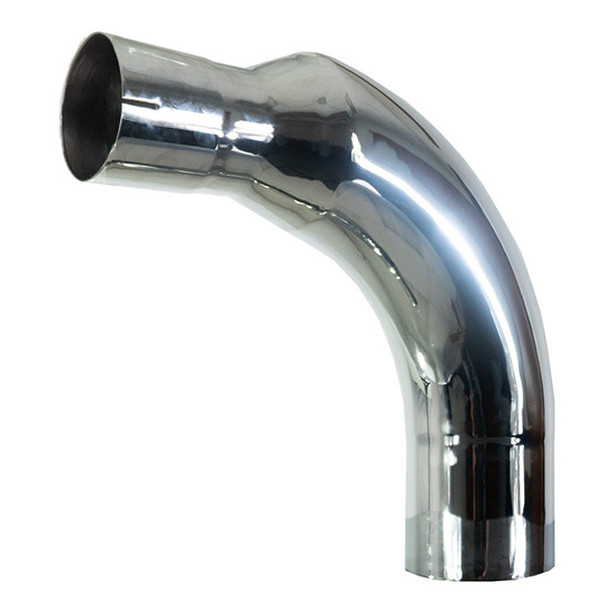 6 To 3.75 Inch 10 Degree Angle Chrome Exhaust Elbow  Passenger Side For Kenworth W900L