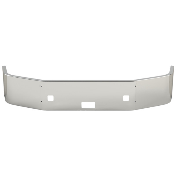 BESTfit 16 Inch Chrome SBA Bumper With Step And Tow Holes For Peterbilt 384, 386 SBA