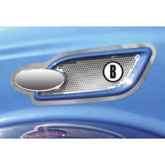 Turnpike Truck Trim Stainless Steel Breather Intake Screen With .25 Inch Circle Holes For Peterbilt