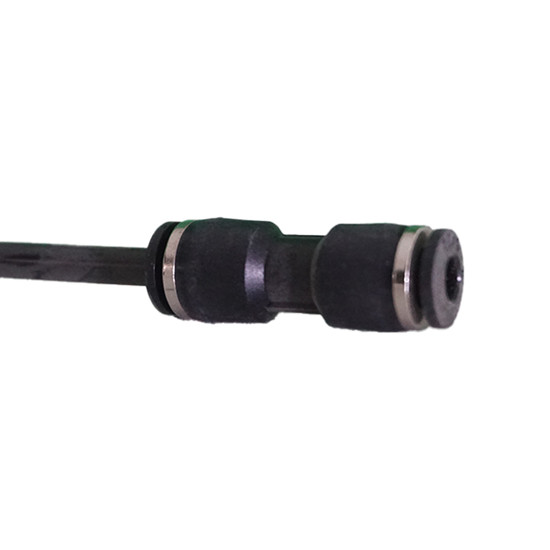 2 Plastic 1/4 Inch Air Line Unions W/ 28 Inch Plastic Airline Hose