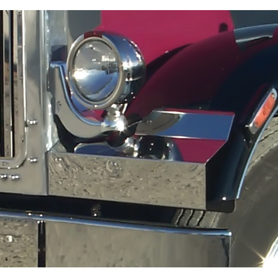 Stainless Steel Front Fender Shields For Peterbilt 359