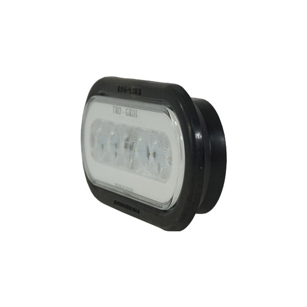 Oval Clear White Halo Reverse Back Up Utility Light Kit