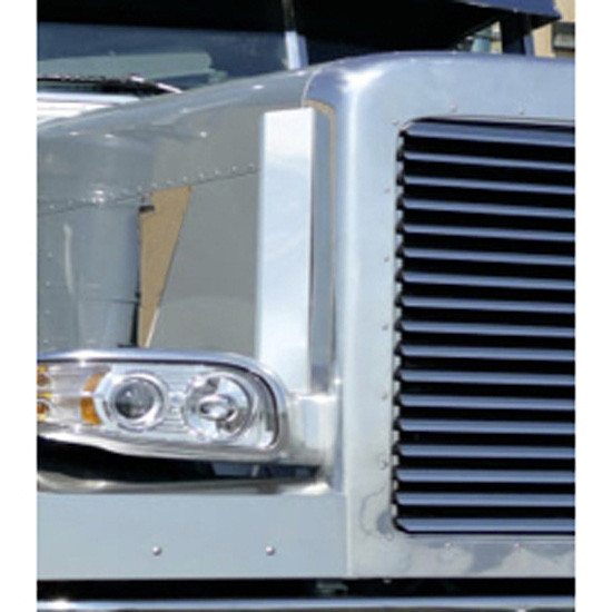 Stainless Steel Side Grille Reflectors For Peterbilt 389 & 388