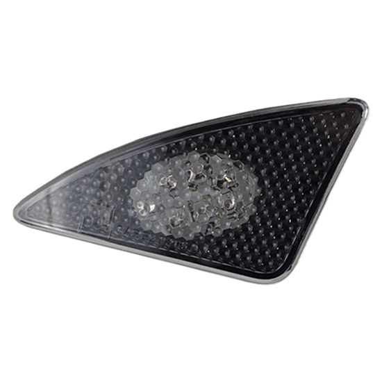 Trapezoid Side Turn Marker Light with Exterior Chrome Bezel Amber LED / Clear Lens  For Passenger Side